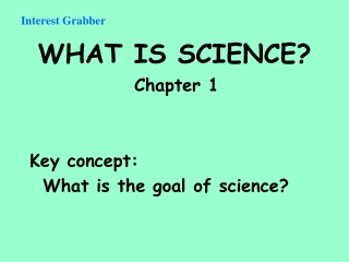 WHAT IS SCIENCE?