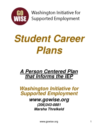 Student Career Plans