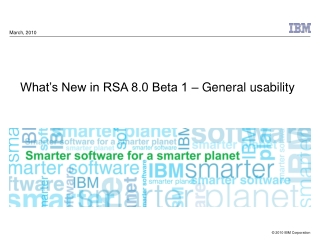 What’s New in RSA 8.0 Beta 1 – General usability