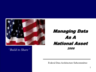 Managing Data  As A  National Asset  2008