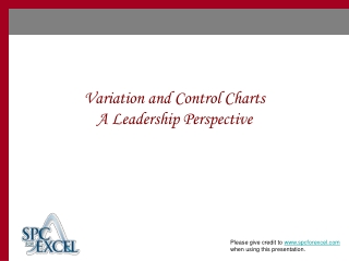 Variation and Control Charts A Leadership Perspective