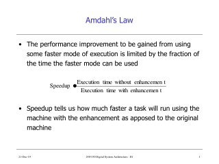 Amdahl’s Law