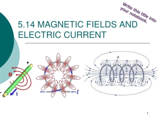 5.14 MAGNETIC FIELDS AND ELECTRIC CURRENT
