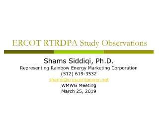 ERCOT RTRDPA Study Observations