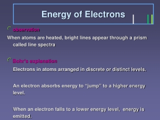 Energy of Electrons