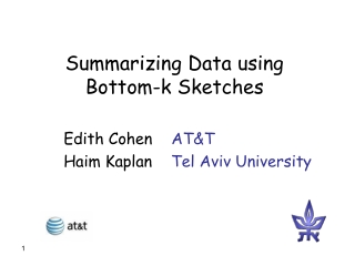 Summarizing Data using Bottom-k Sketches