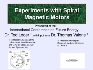 Presented at the: International Conference on Future Energy II