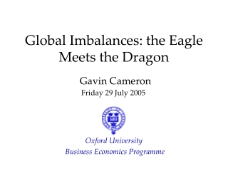 Global Imbalances: the Eagle Meets the Dragon