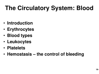 The Circulatory System: Blood