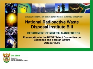 National Radioactive Waste Disposal Institute Bill