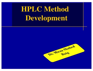 HPLC Method  Development