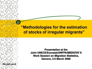 “Methodologies for the estimation  of stocks of irregular migrants&quot;