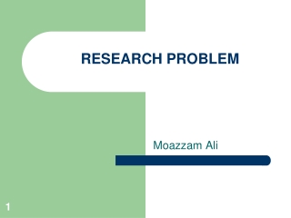 RESEARCH PROBLEM