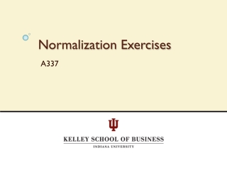 Normalization Exercises