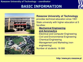 Rzeszow University of Technology provides technical education since 1951