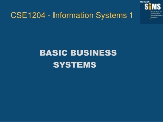 CSE1204 - Information Systems 1