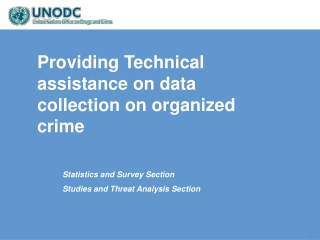 Providing Technical assistance on data collection on organized crime