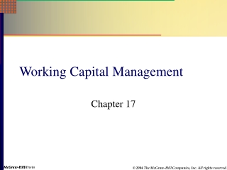 Working Capital Management