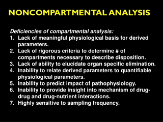 NONCOMPARTMENTAL ANALYSIS