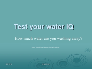 Test your water IQ