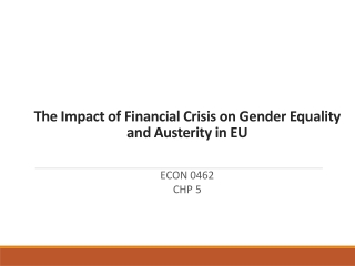The Impact of Financial Crisis on Gender Equality and Austerity in EU