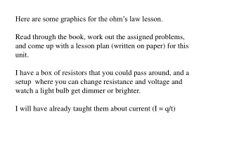 Here are some graphics for the ohm’s law lesson.