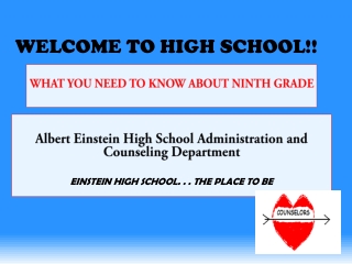 Albert Einstein High School Administration and Counseling Department