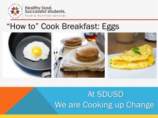 “How to” Cook Breakfast: Eggs