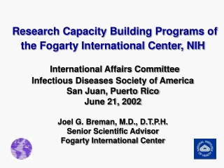 Fogarty International Center Science for Global Health