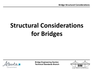 Structural Considerations for Bridges