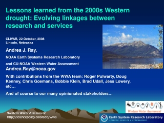 Western Water Assessment sciencepolicy.colorado/wwa