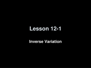 Lesson 12-1