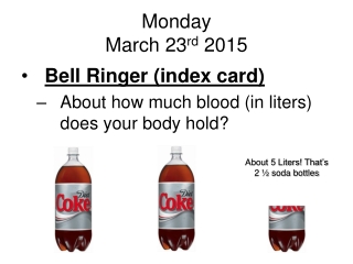 Monday March 23 rd  2015