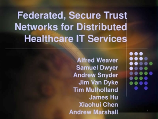 Federated, Secure Trust  Networks for Distributed Healthcare IT Services