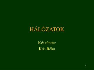 HÁLÓZATOK