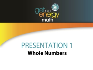 PRESENTATION 1 Whole Numbers