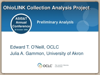 OhioLINK  Collection Analysis Project