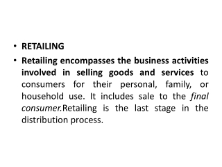 RETAILING