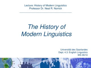 The History of  Modern Linguistics