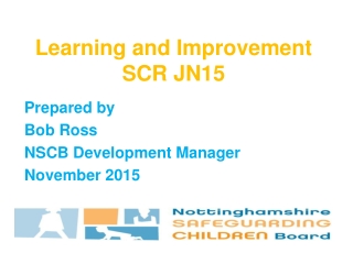 Learning  and Improvement SCR JN15