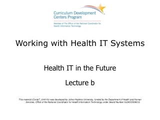 Working with Health IT Systems