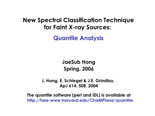 New Spectral Classification Technique for Faint X-ray Sources:  Quantile Analysis