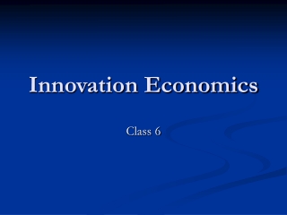 Innovation Economics