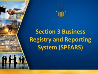 Section 3 Business Registry and Reporting System (SPEARS)