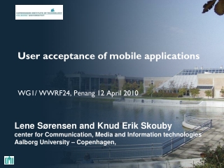 User acceptance of mobile applications