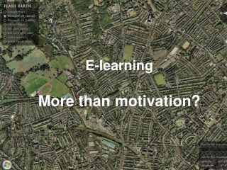 E-learning More than motivation?