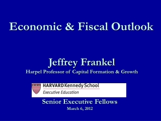 Jeffrey Frankel Harpel Professor of Capital Formation &amp; Growth