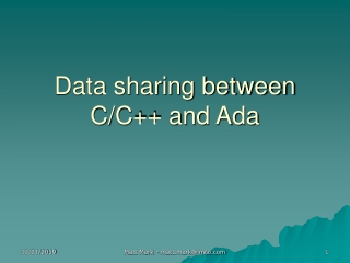 Data sharing between C/C++ and Ada