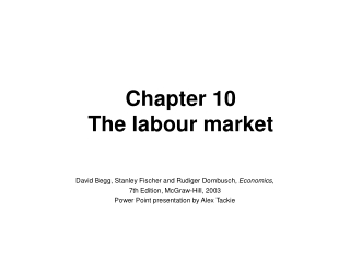 Chapter 10 The labour market