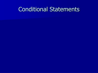 Conditional Statements